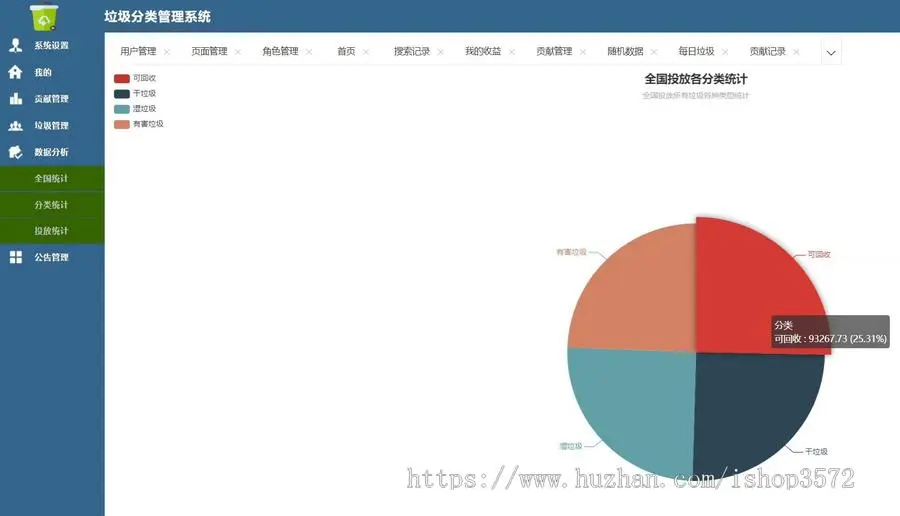 JAVA程序,垃圾分类管理系统源码,springboot