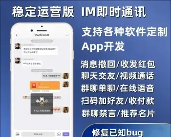 【修复版】IM即时通讯聊天交友系统源码/可二开仿某信/在线语音/视频聊天/消息撤回等