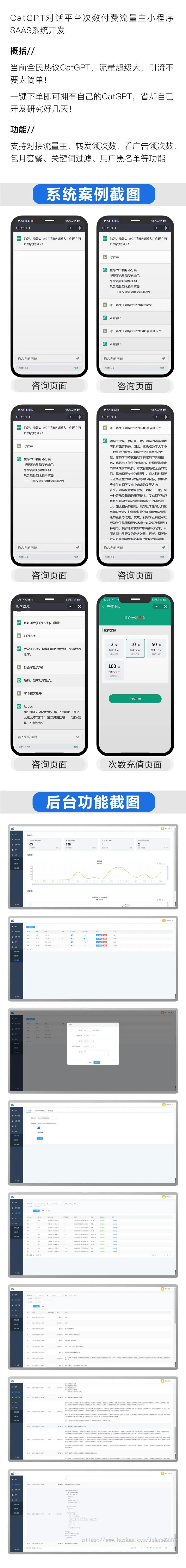 CatGPT对话平台次数付费流量主小程序SAAS系统开发