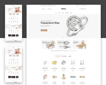 wordpress珠宝首饰外贸商城独立站响应式手机源码Monsta主题模板