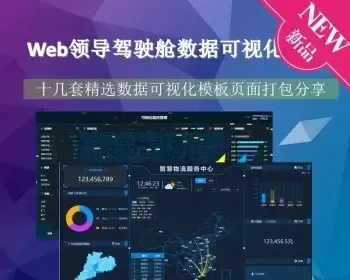 【更新至20套】web数据可视化大数据分析领导驾驶舱源码 统计报表UI大屏前端H5页
