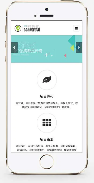 （自适应手机端）品牌策划网站模板 品牌策划设计公司企划策划类网站源码