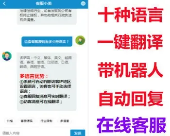 【国际十种语言一键翻译】多商户在线客服系统源码英文客服即时通讯|带机器人|自动回复