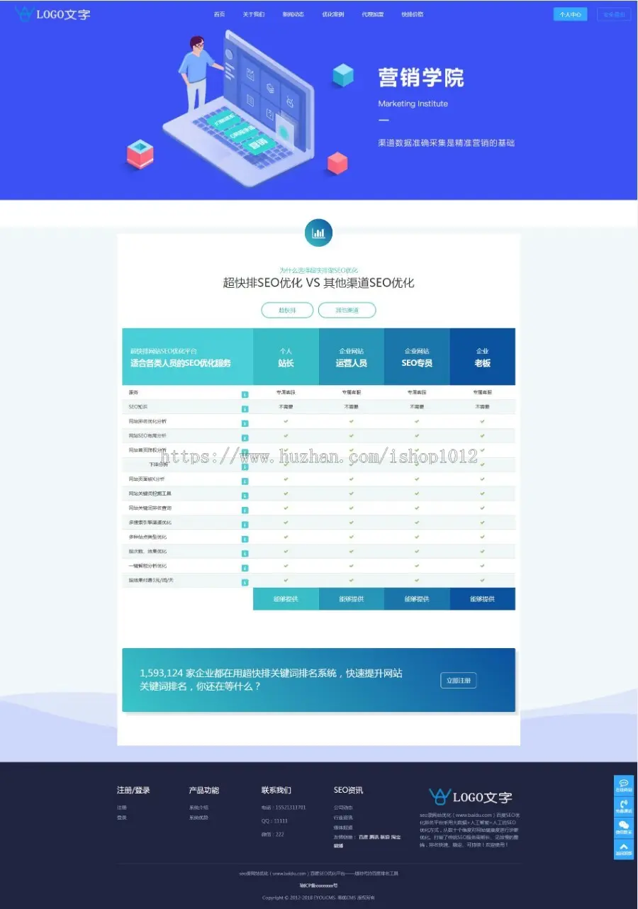 Eyoucms易优 seo快排模板seo优化类型模板