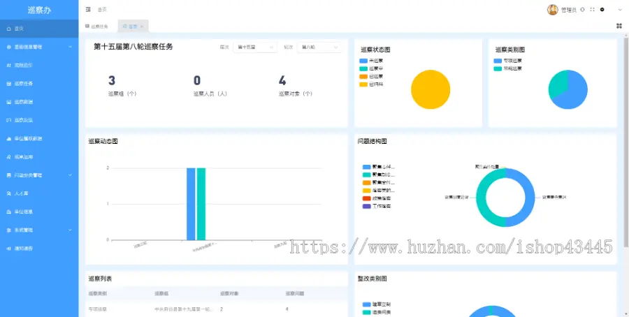 纪委巡察管理系统源码/巡视管理系统源码/审计管理系统源码