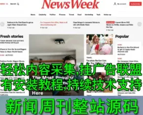 英文联盟网站模板 新闻周刊网站主题整站 带数据可选择多种采集器