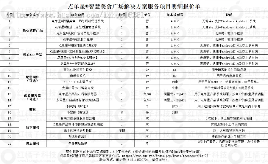 点单星智慧美食广场解决方案