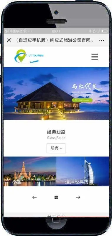 响应式旅游公司官网类网站织梦模板 HTML5旅游签证公司网站（带手机版）