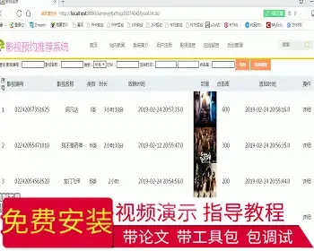 【毕设】jsp098ssm电影视预约推荐系统hsg3927AIA5毕业设计