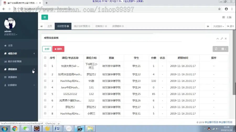 【毕设】jspssm401基于分类算法的学业警示预测毕业设计