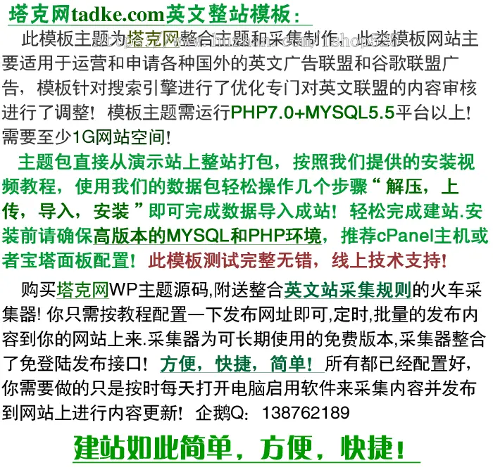 英文联盟模板 健身健康美体运动WordPress整站数据 批量采集内容