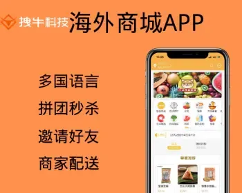 海外商城app同城外卖超市生鲜分销跑腿商城APP系统软件