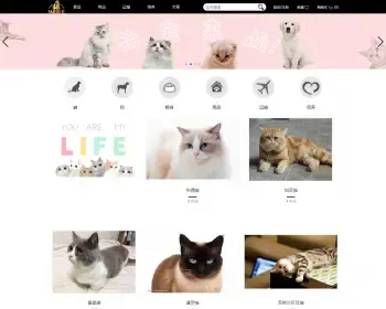 狗食主粮猫食主粮宠物零食宠物保健网站商城源码宠物网站源码
