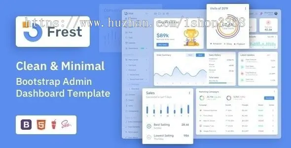 Bootstrap Admin后台模板精美模板 Frest 模板 