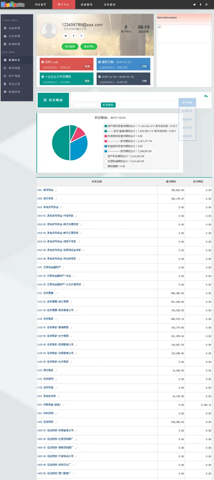 免费在线服务财务记账软件云计算网站源码asp.net网站程序