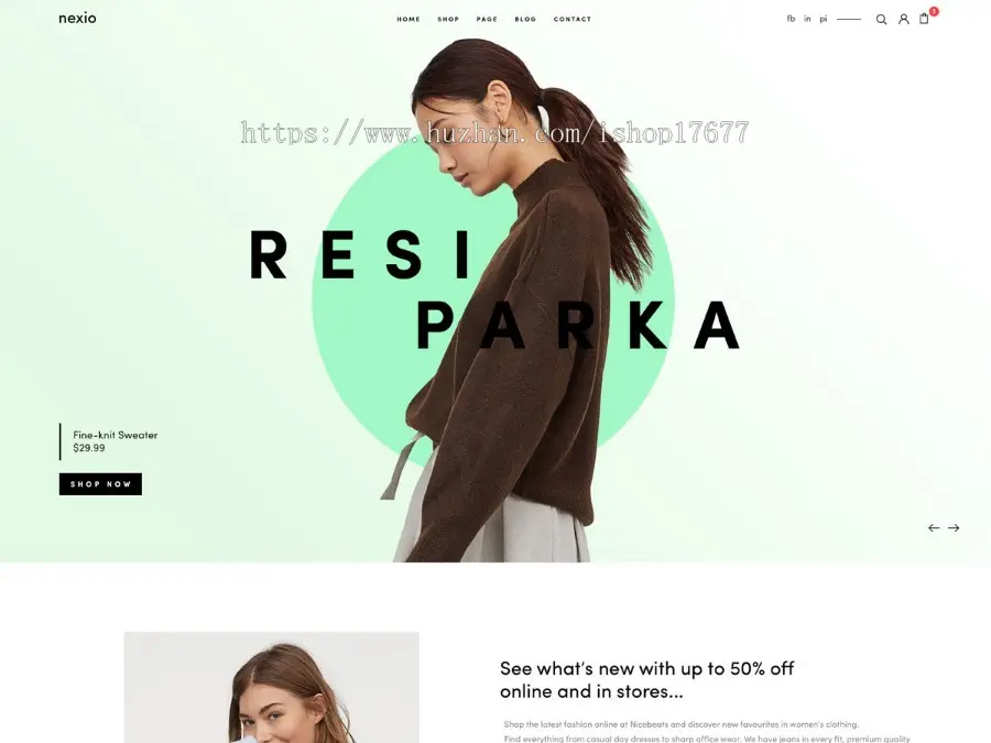 WordPress主题Nexio v1.0.7 时尚服装WooCommerce商店主题汉化版+全部插件 