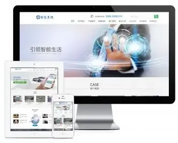 智能电子弱电系统类网站模板 公司网站源码一站式企业网站建设