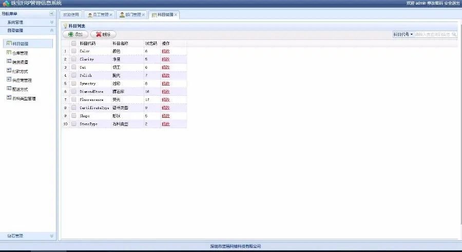 ASP.NET珠宝管理ERP管理系统源码