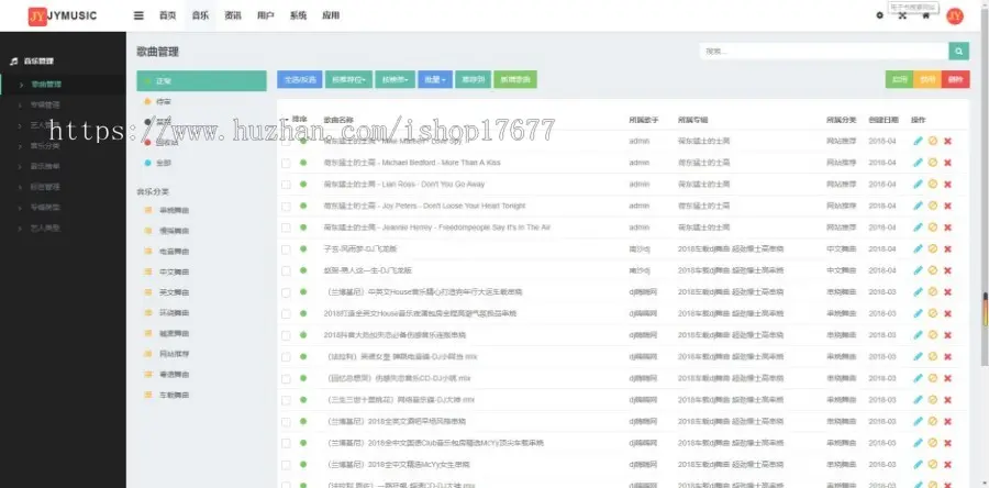 Thinkphp二次开发dj音乐网PC+wap,带采集,会员充值,用户组购买,整站带数据