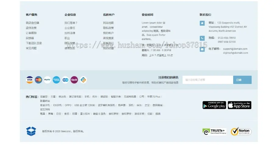 Shopify主题独立站网店电子商店、数码产品综合商场模板跨境电商6种风格Digimart 