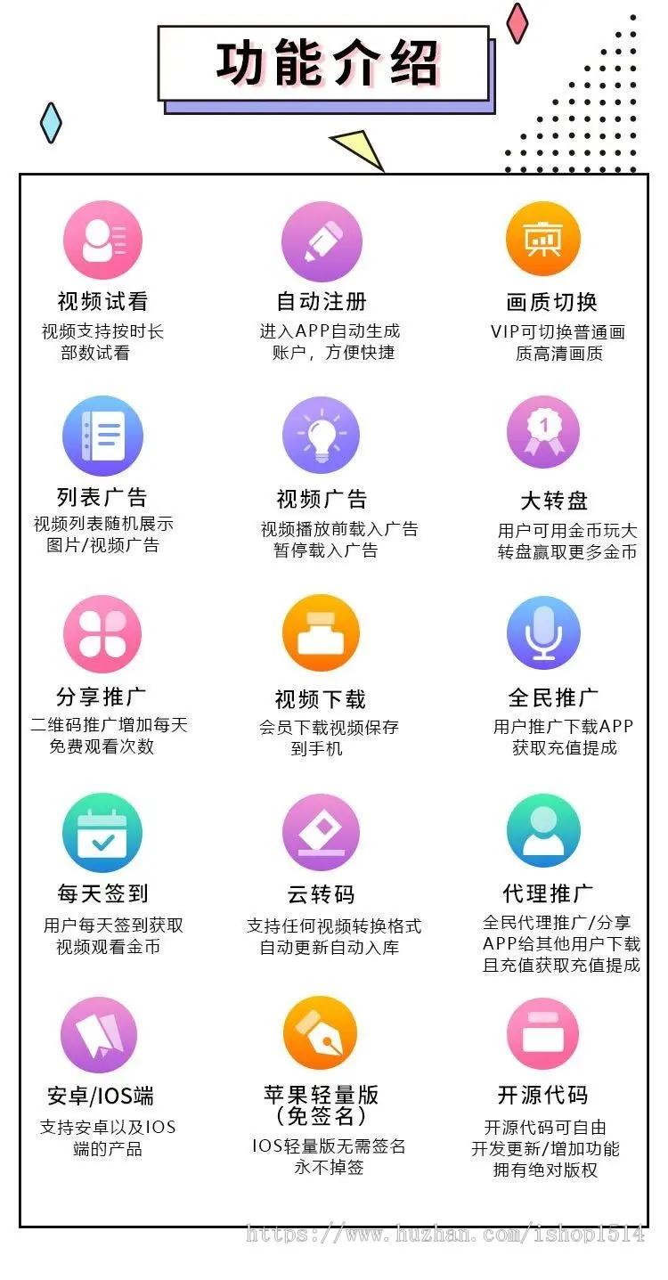 2020原生Android/IOS/视频APP系统/苹果轻量版免签名不丢客户