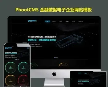 金融数据支付电子科技公司pb模板刷卡pos机网站pbootcms源码自适应手机端