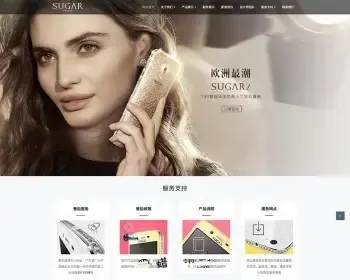 （自适应手机版）响应式手机配件类网站织梦模板 HTML5电子科技智能手机耳机蓝牙产品