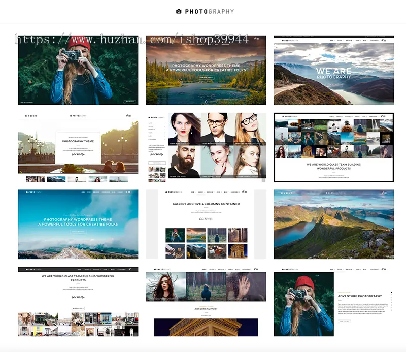 Photography 网站wordpress图片主题源码国外响应式图站相册图库汉化版 