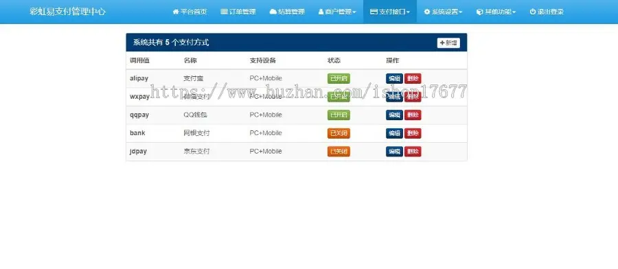 2021彩虹易支付开源运营版源码v8.1.1/支持轮训/银联/京东/提现t0t1/实名认证