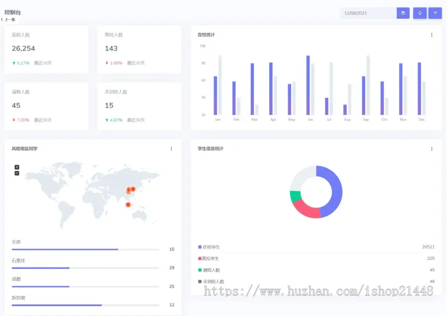 Thinkphp开发校园疫情防控进出登记管理系统源码/学生人员管理/会员登记/防疫管理系统