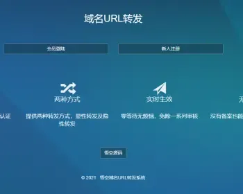 正版域名转发程序源码 域名转发源码 支持隐性及显性转发 URL域名转发源码