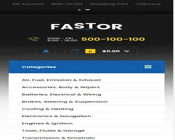 FASTOR汽车零配件外贸购物商城OPENCART开发