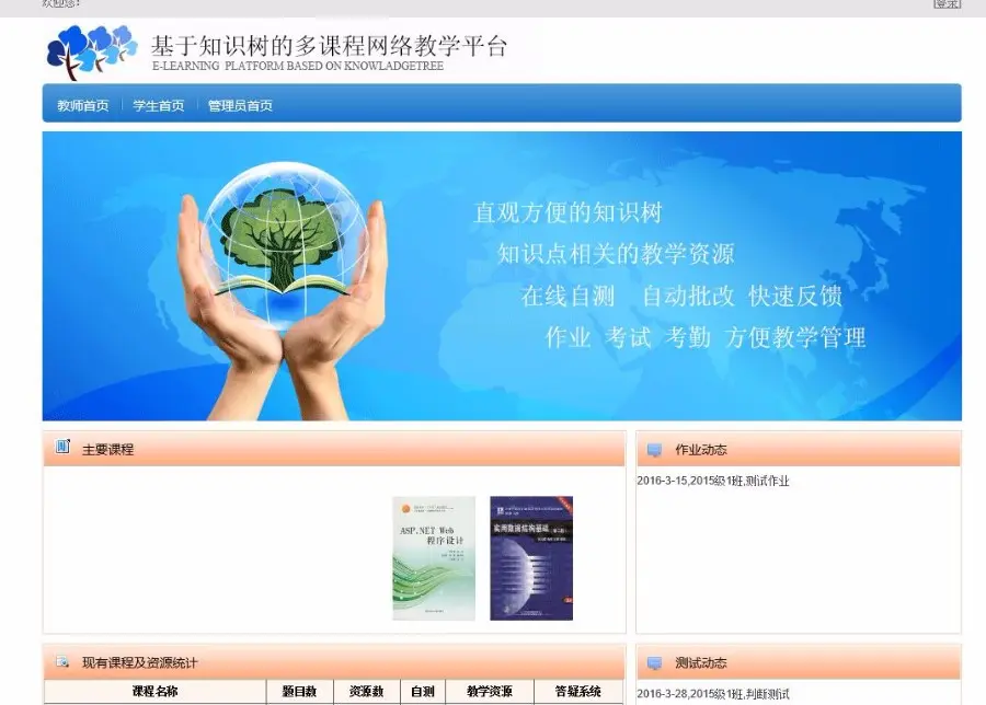 C#基于知识树的多课程网络教学平台源码