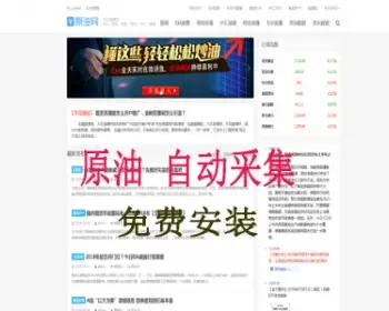 【自动采集+送安装】WordPress原油恒指期-货外汇股-票财经直播间区块链企业站源码