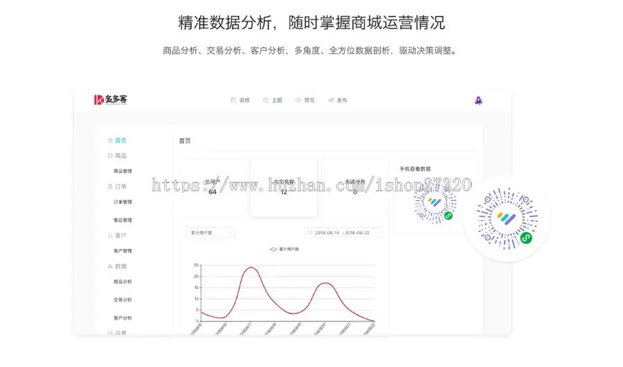 【支持微信直播】多多客微信百度支付宝小程序saas平台源码可视化DIY百种ying’xiao’cha营销插件 