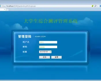 JSP+ssm大学生综合测评管理系统评优无论
