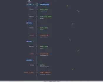 网站发展史记录页面时间轴纯HTML源码记录你的发展历程