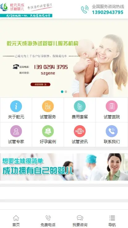 一个专注海外试管婴儿网站 医院网站 美容机构网站 支持SEM和SEO优化 