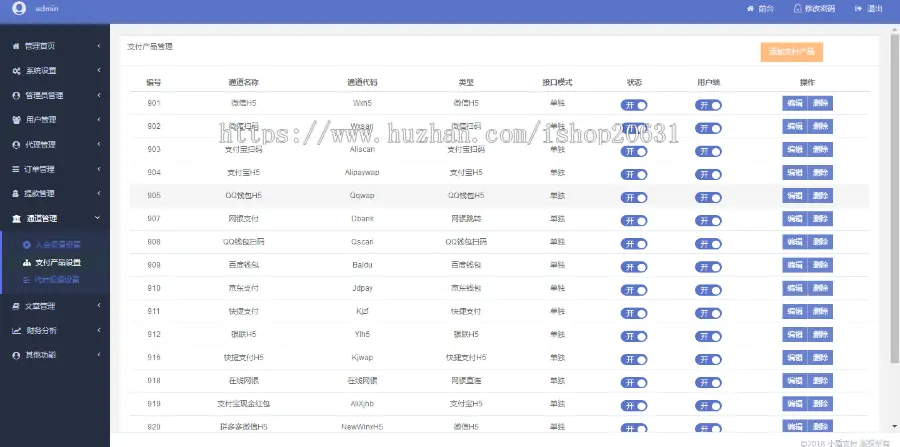 聚合支付 聚合系统 代理系统 多通道轮询 系统