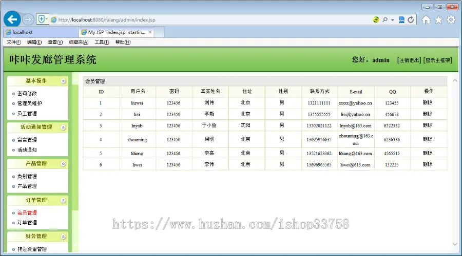 JSP+sql咔咔发廊管理系统