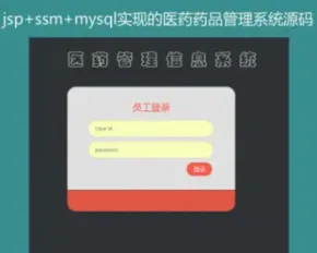 jsp+ssm+mysql医院医药药品管理系统项目源码附视频指导运行教程