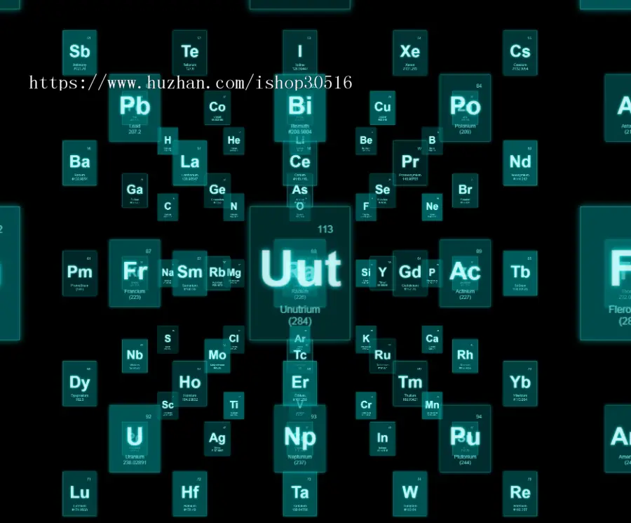 3D化学元素周期表特效代码分享