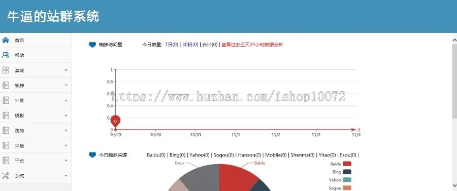 2019最 新站群优化蜘蛛池引流必备自动采集支持外推支持增加用户