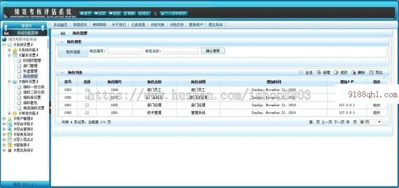 ASP.NET 绩效考核评估管理系统源码