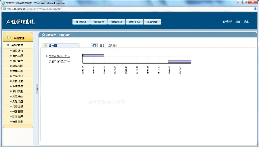 asp.net 房地产工程项目管理系统源码