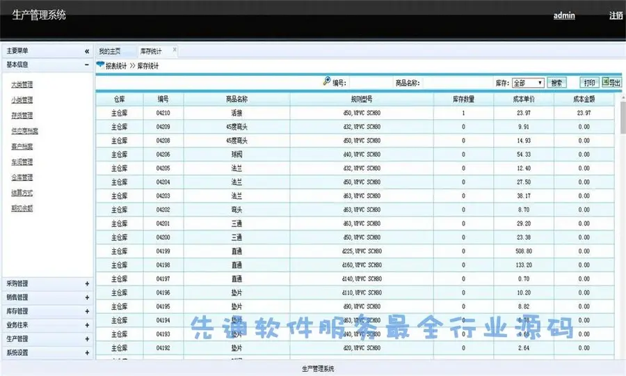 企业大型生产进销存（ERP）管理系统源码办公信息化erp带演示