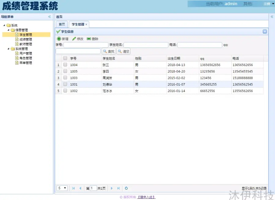 springMVC+mysql实现的学生成绩管理系统源码附带论文及运行教程