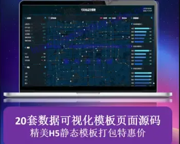 通用大数据可视化BI大屏领导驾驶舱H5模板页面源码echarts报表无后台