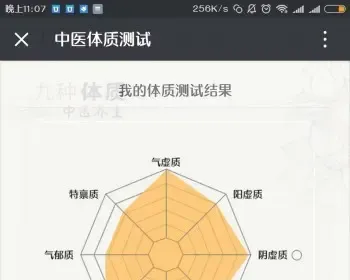 中医体质健康测试 H5答题问答游戏 手机电脑源码