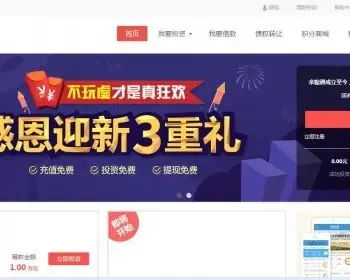 大型P2P系统源码 带APP源码